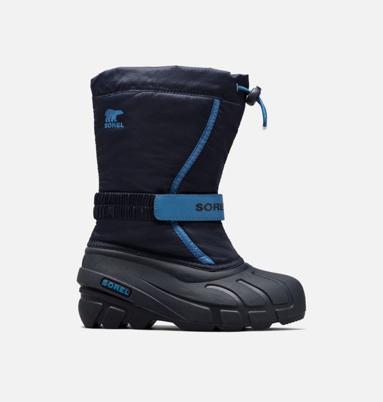 Kids Snow Boots Navy - Sorel Youth Flurry™ - 918437-TRG